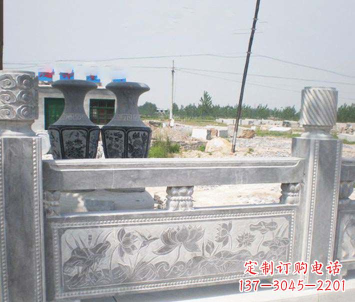 长春园林仿古石栏板景观石雕 (3)