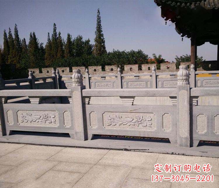 长春园林仿古石栏板景观石雕 (2)