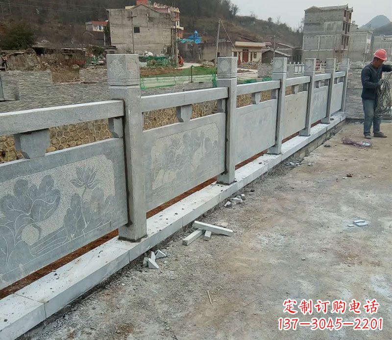 长春园林仿古石栏板景观石雕 (5)