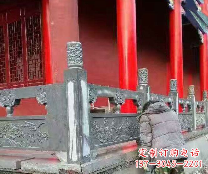 长春园林仿古石栏板景观石雕 (9)