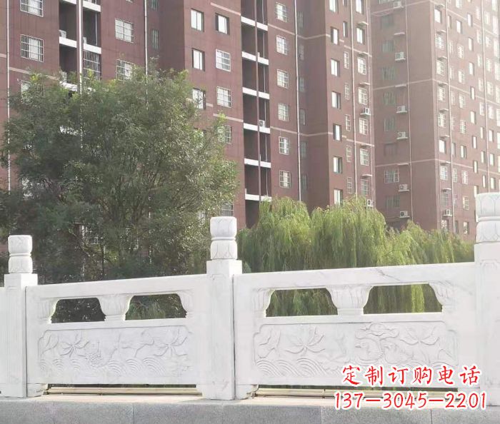 长春园林汉白玉石浮雕栏板 (2)