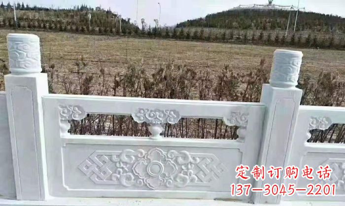 长春园林汉白玉石浮雕栏板 (4)