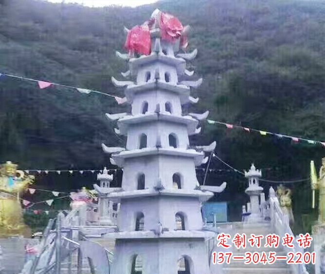 长春园林景观大理石宝塔石雕