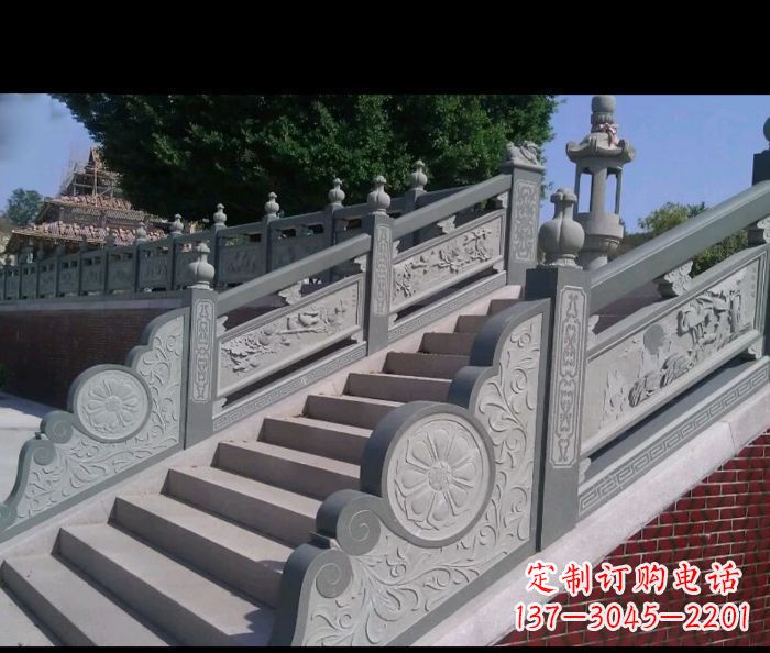 长春园林景观大理石栏板雕塑 (4)