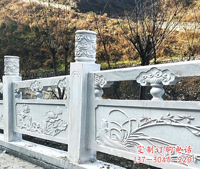 长春园林景观大理石栏板石雕 (7)