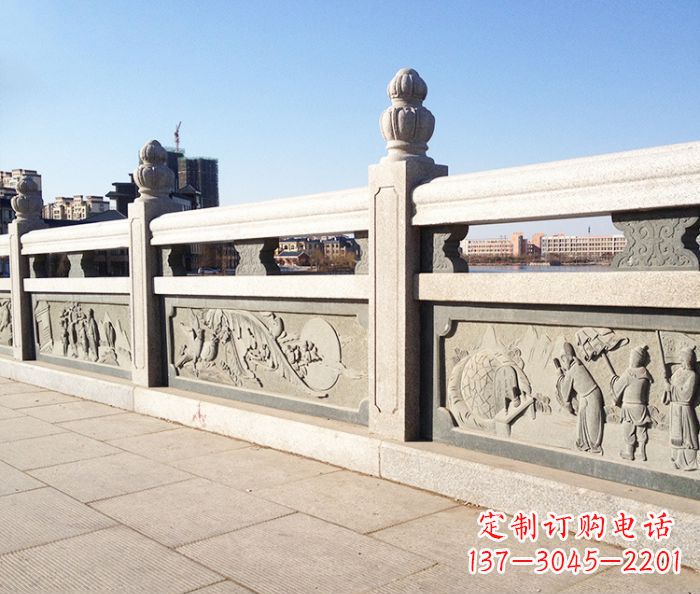 长春园林景观大理石栏板石雕 (8)