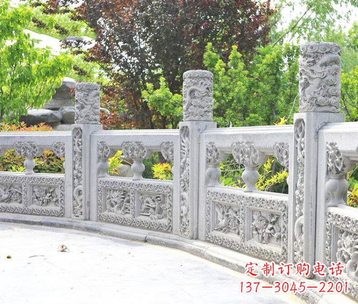 长春园林景观大理石栏板石雕 (9)