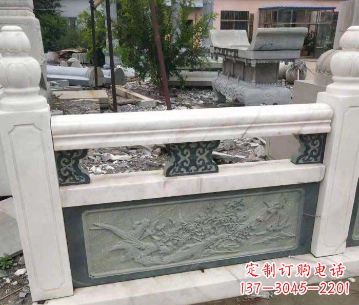 长春园林景观大理石桥栏板石雕 (2)