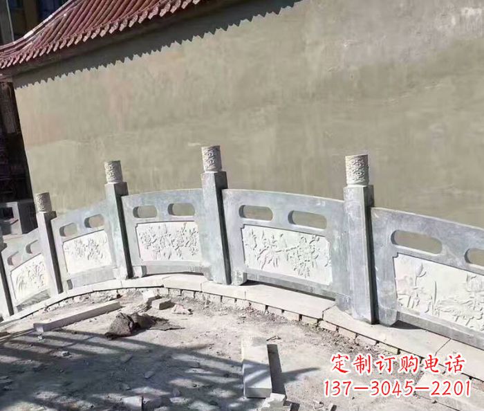 长春园林景观大理石桥栏板石雕 (5)