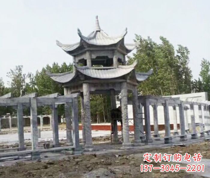 长春园林景观多层凉亭石雕 (2)