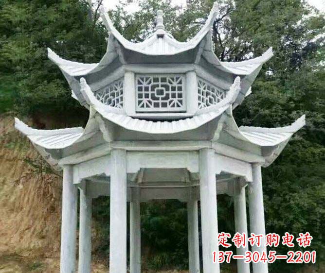 长春园林景观多层凉亭石雕
