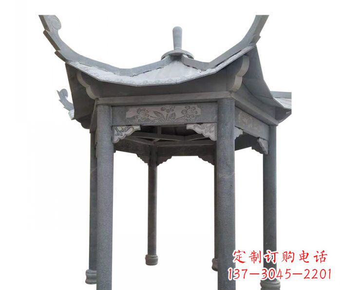 长春园林景观仿古石雕凉亭 (3)
