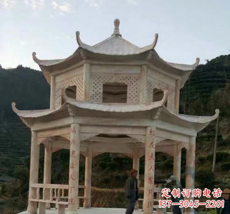 长春园林石雕凉亭