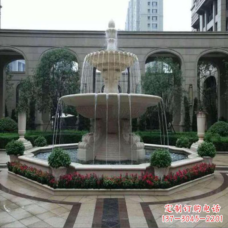 长春园林石雕喷泉雕塑