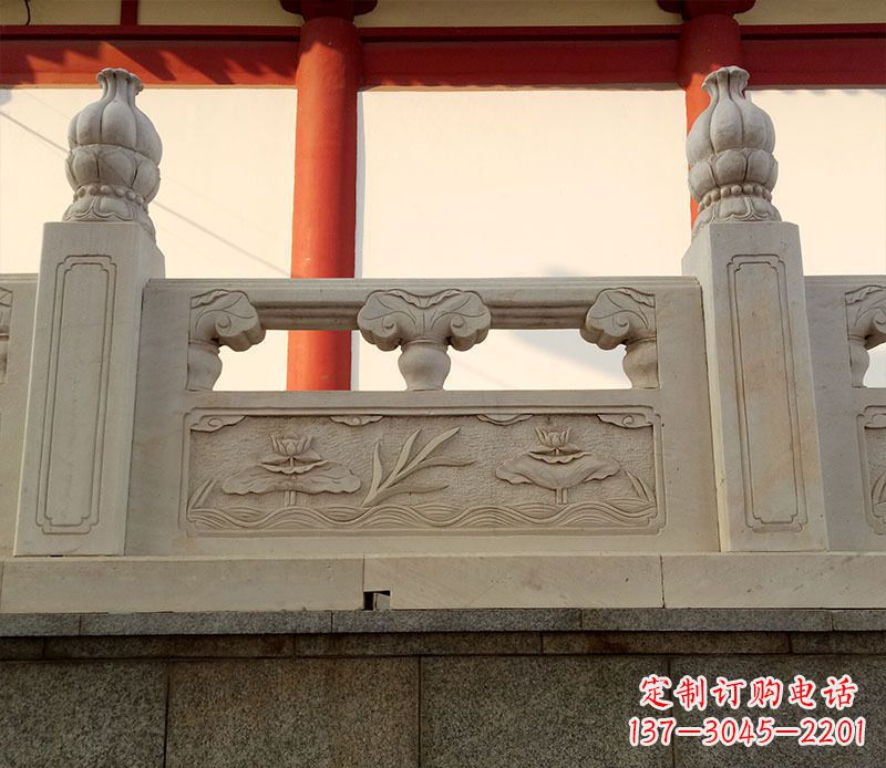 长春园林石浮雕栏板景观石雕 (2)