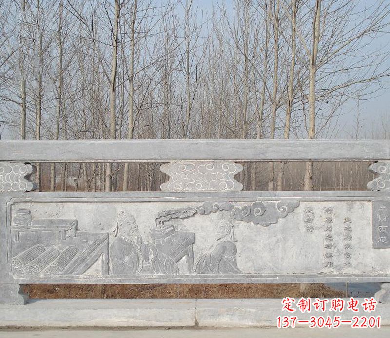 长春园林石浮雕栏板景观石雕 (3)