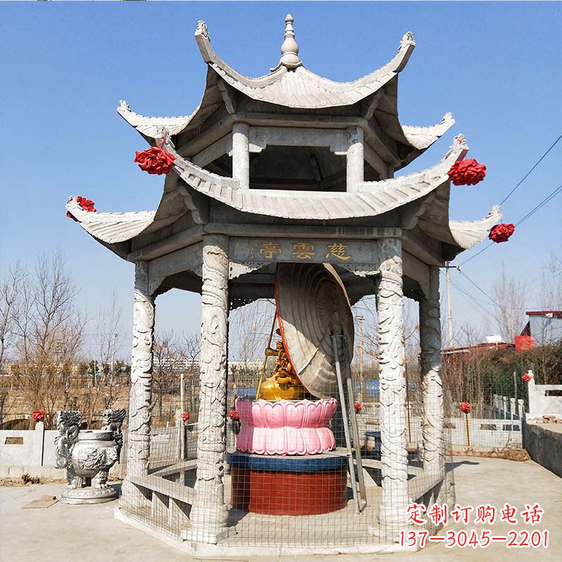 长春园林亭子双层凉亭