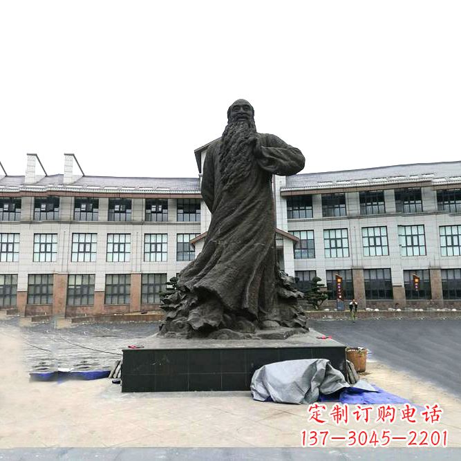 长春张大千铜雕塑像-景区广场名人雕塑