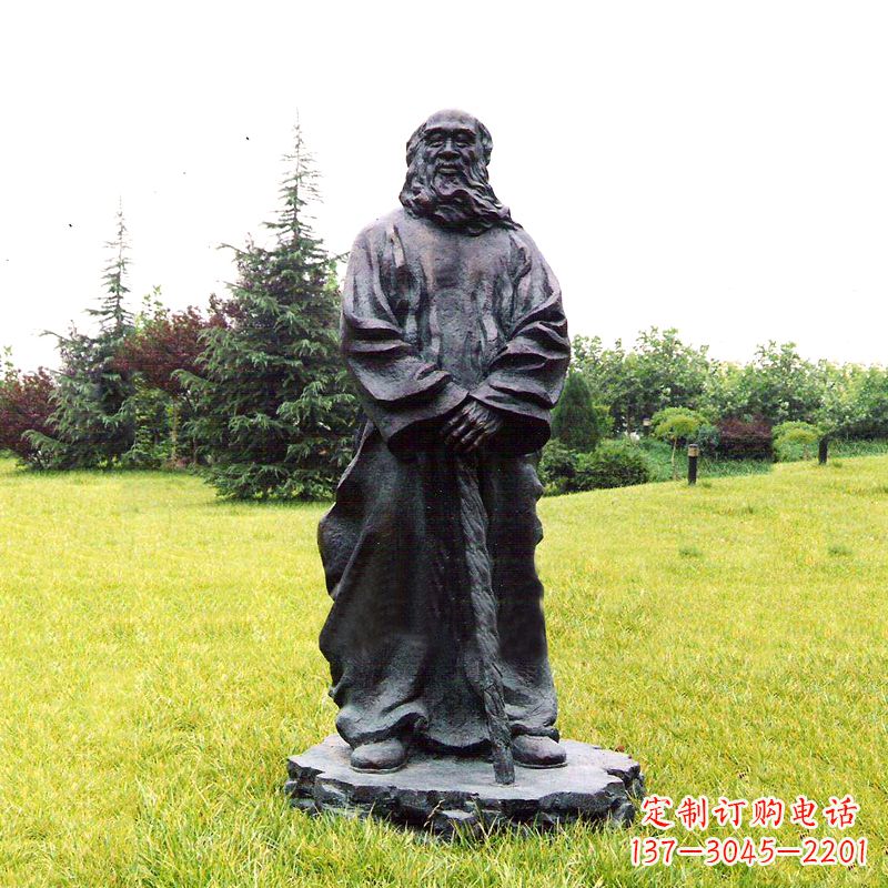 长春张大千铜雕像-公园近代名人著名人物雕塑