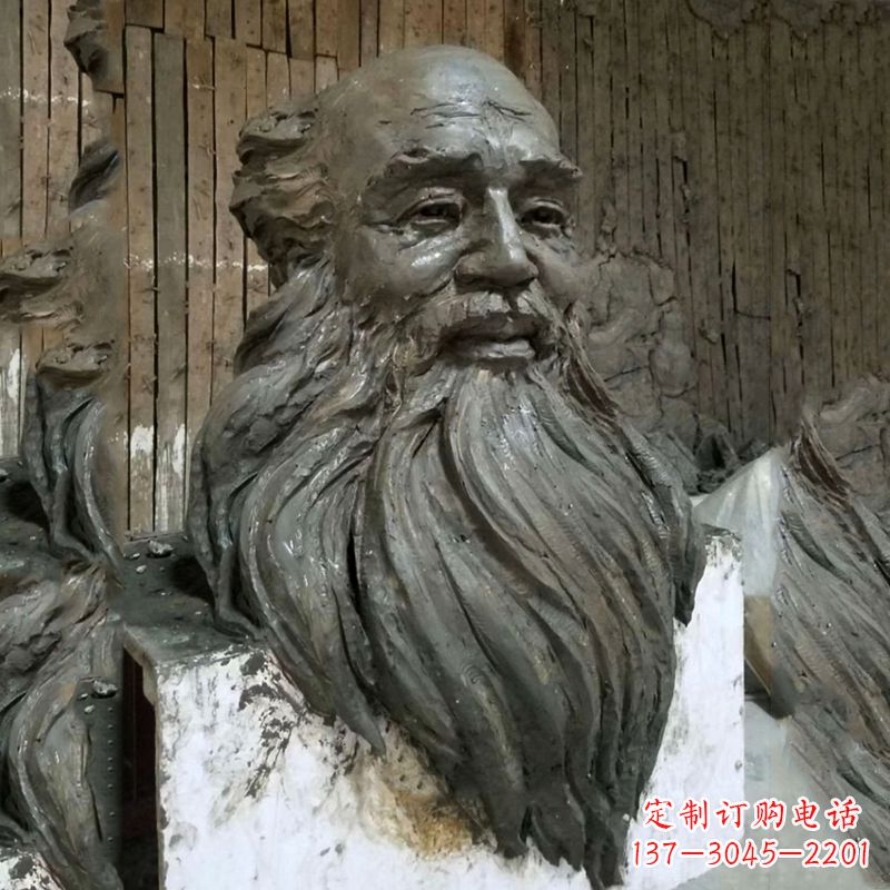 长春张大千头像雕塑泥稿
