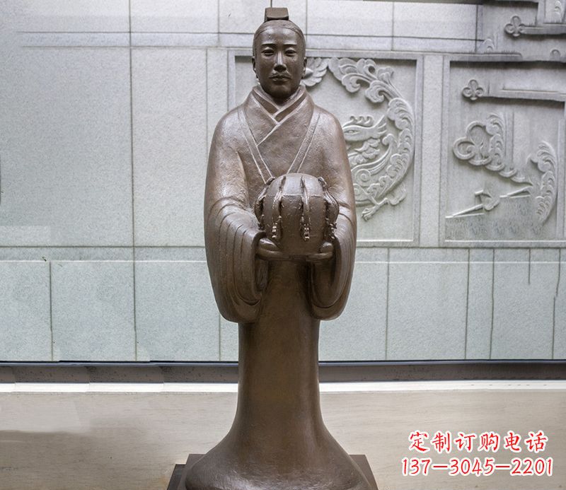 长春张衡科学家 人物铜雕