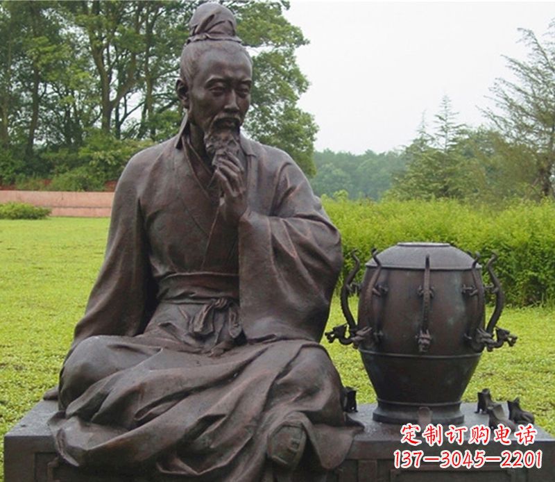 长春张衡科学家铜雕
