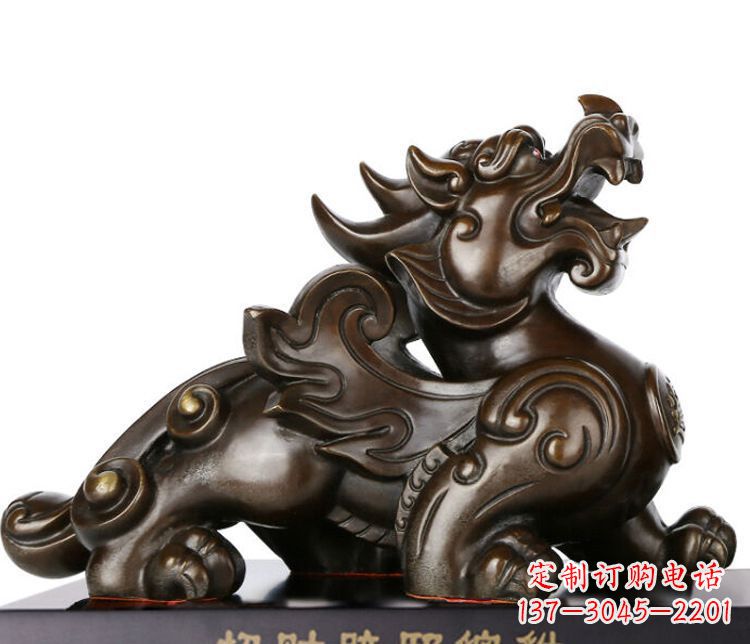 长春招财辟邪貔貅铜雕摆件 