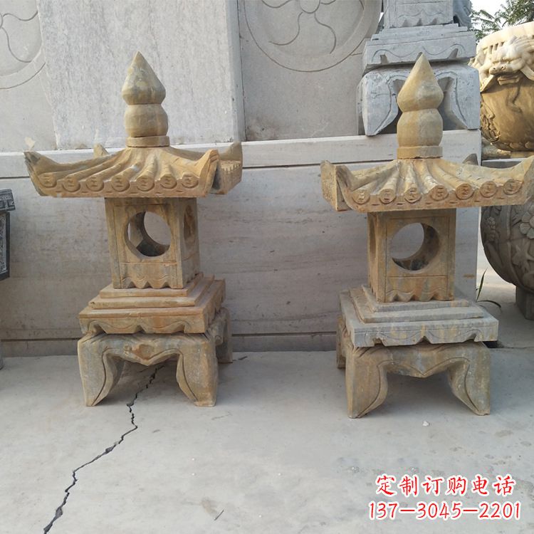 长春中式仿古低墩石灯笼