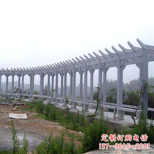 长春中式花架石雕长廊