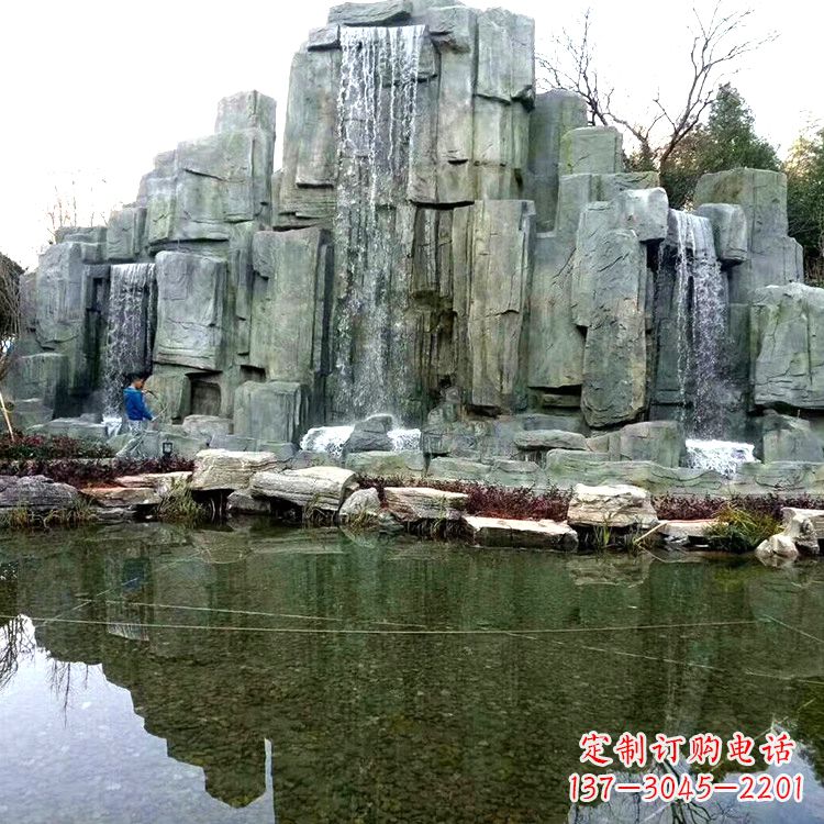长春中式园林流水假山雕塑