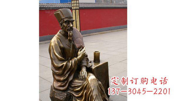 长春诸葛亮古代名人铜雕