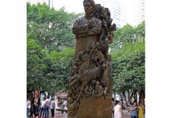 长春徐悲鸿铜雕
