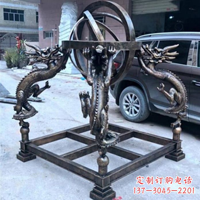 长春铸铜浑天仪景观雕塑摆件