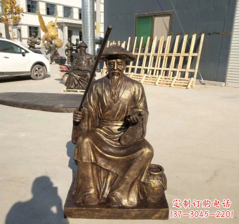 长春铸铜姜太公钓鱼