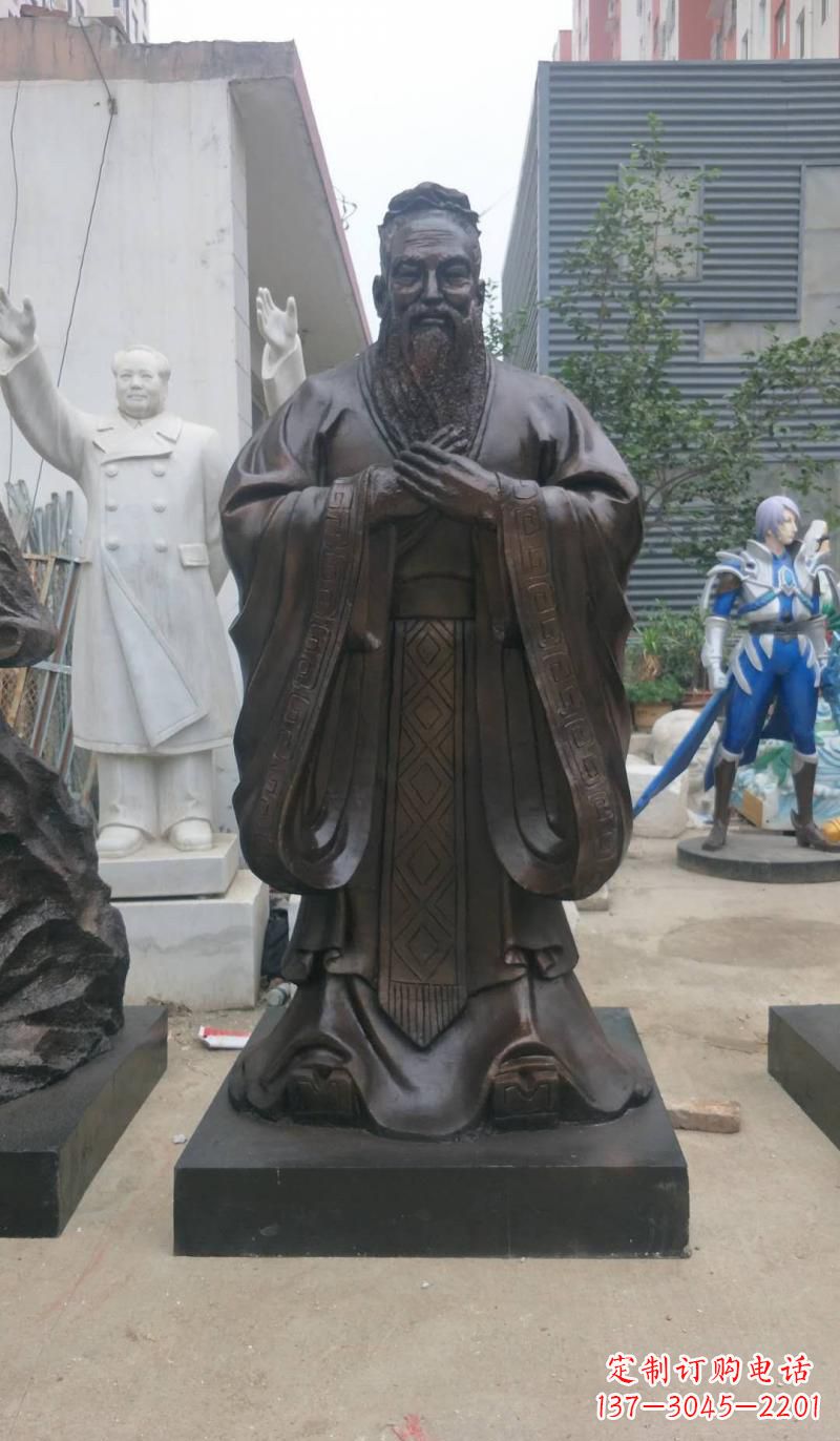长春铸铜孔子雕塑