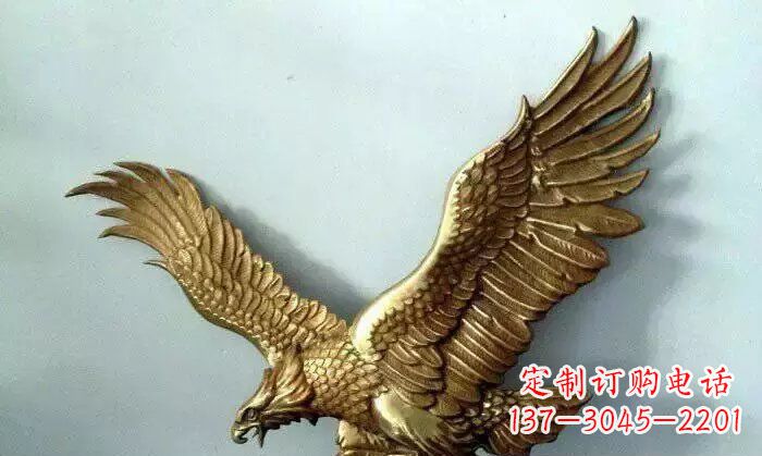 长春铸铜老鹰企业动物铜雕 (2)