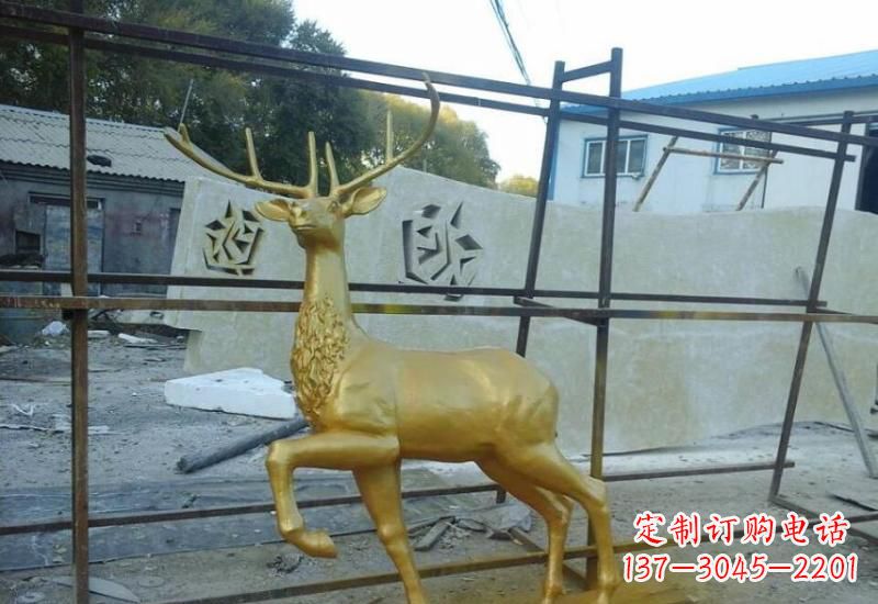长春铸铜梅花鹿雕塑