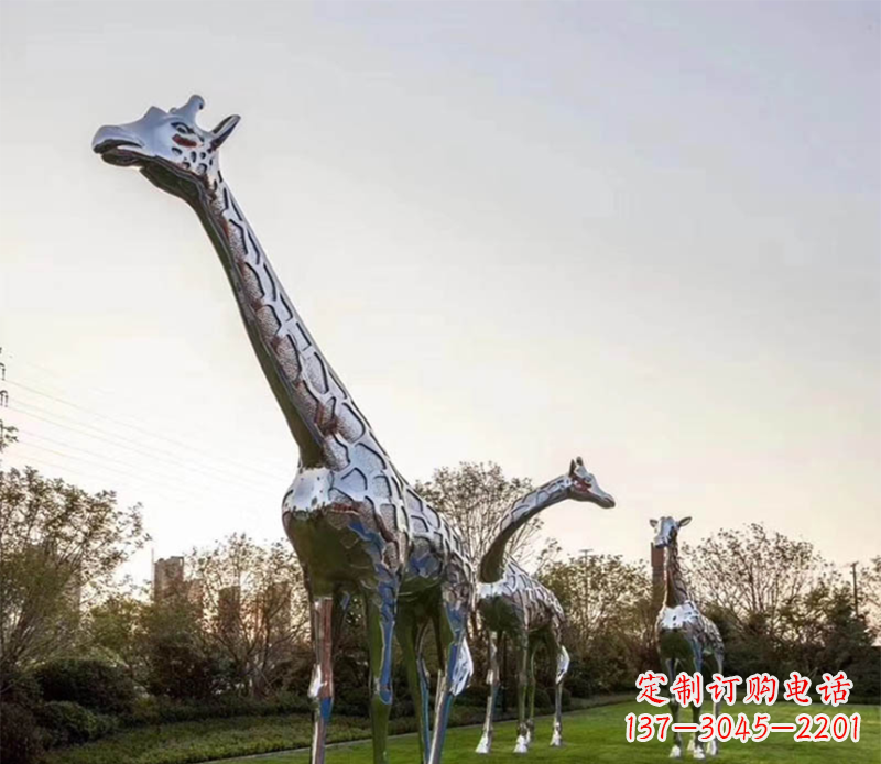 长春不锈钢长颈鹿雕塑