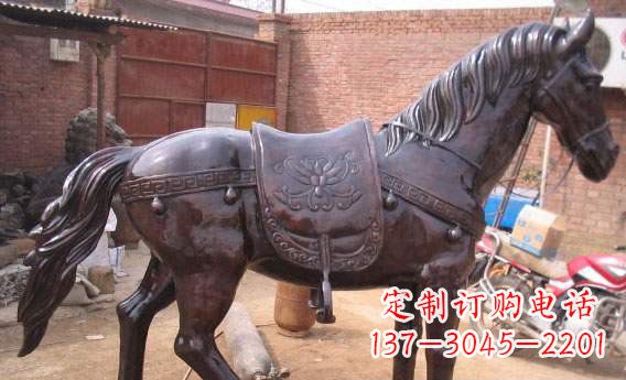 长春紫铜马公园铜雕