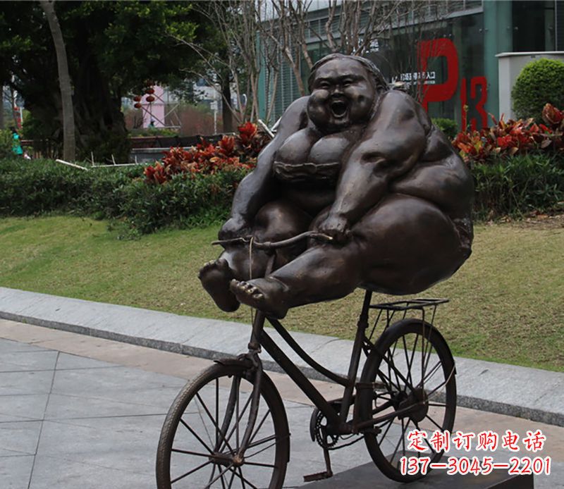 长春自行车铜雕