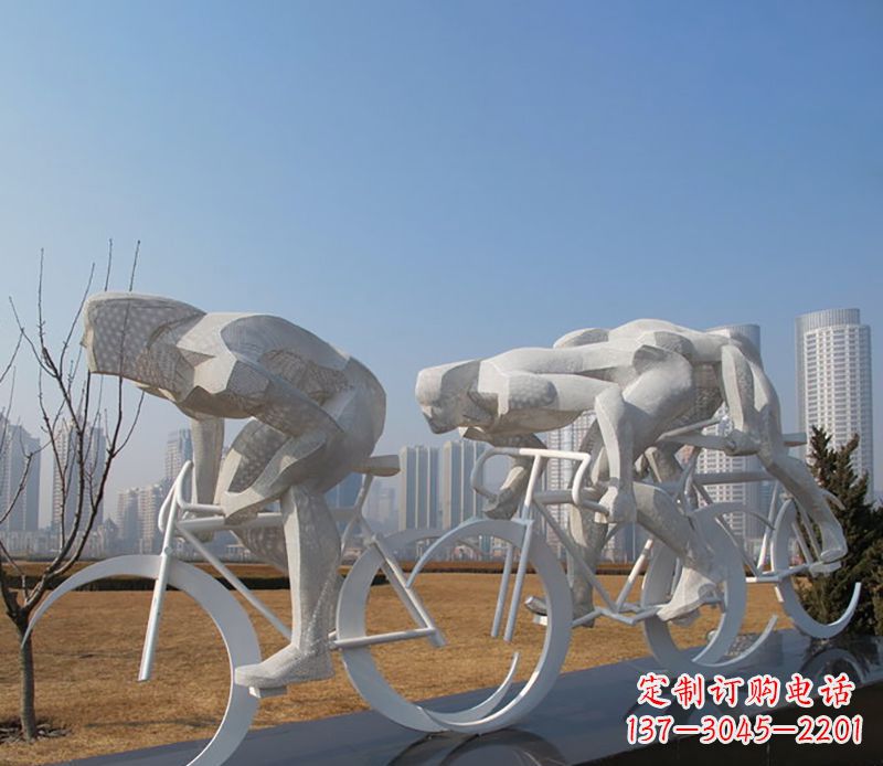 长春自行车比赛不锈钢雕塑