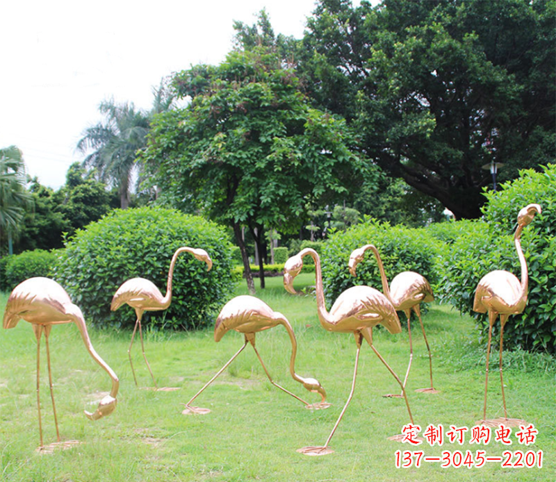 长春火烈鸟雕塑不锈钢