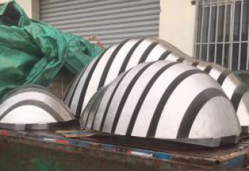 长春假山雕塑-城市花园不锈钢抽象立体山形山峦造型